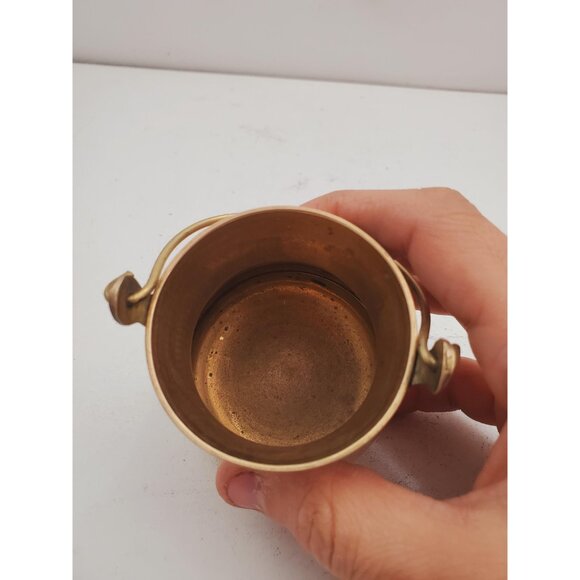 Vintage Brass Pot | Copper Cream - Sugar Bowl - Picture 6 of 10